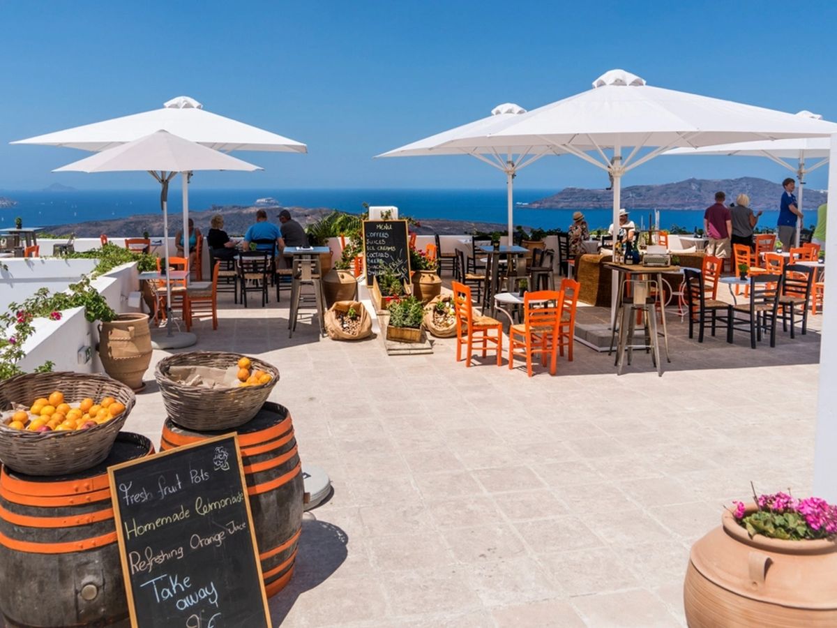 A restaurant terrace on the Orihuela Costa